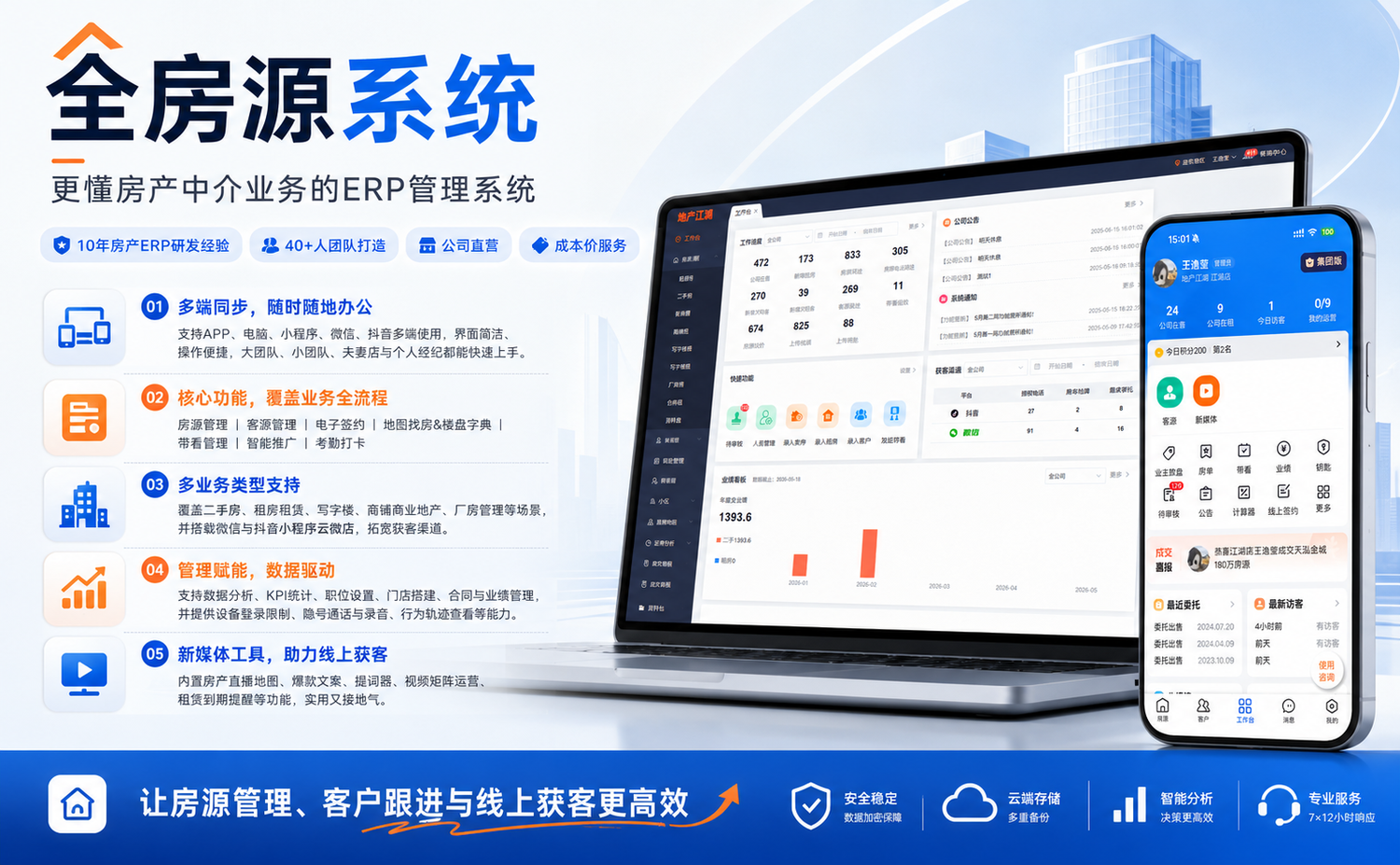 适合房产经纪人用的中介房源管理系统