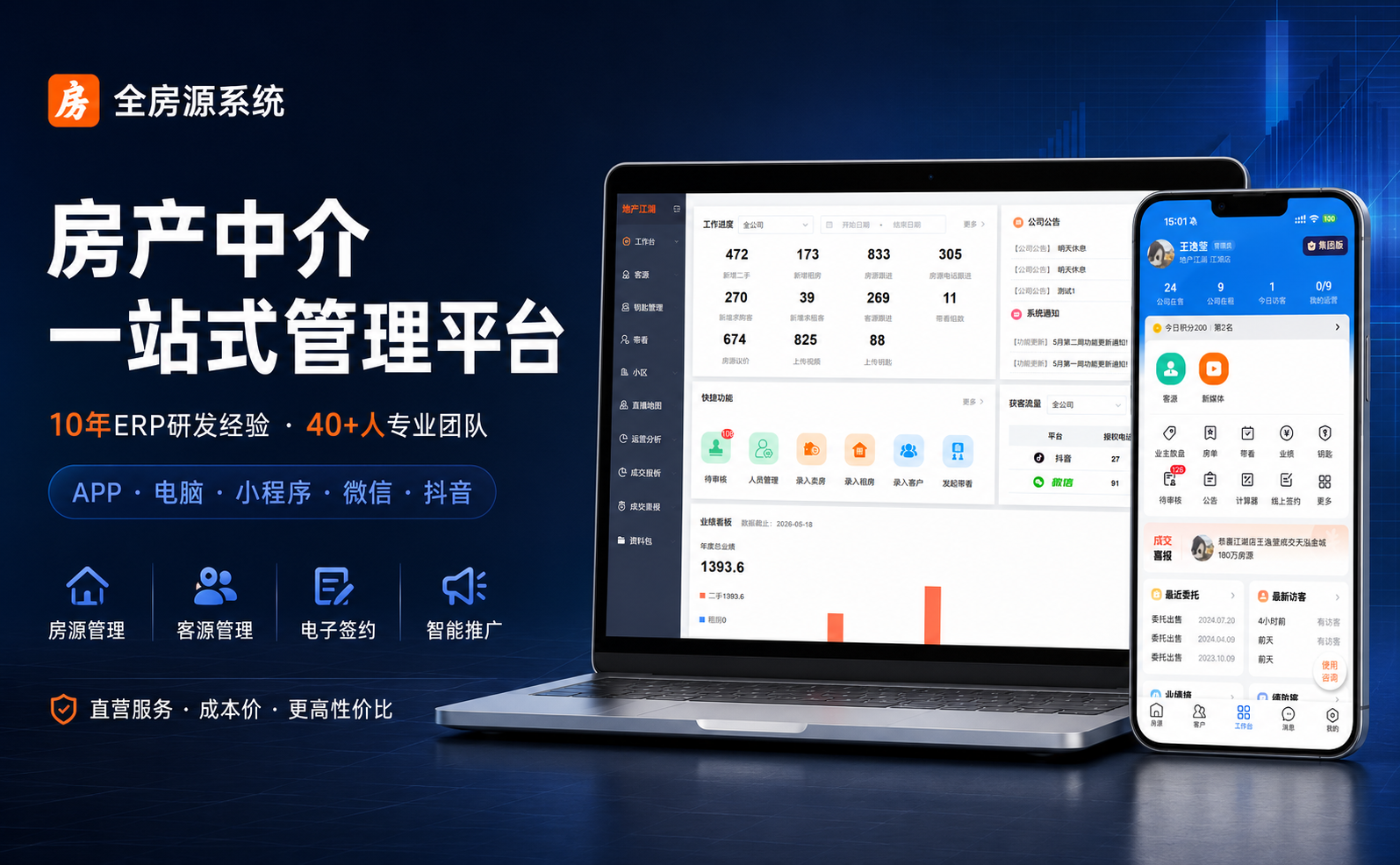 大团队用什么房产中介ERP系统便宜又好用